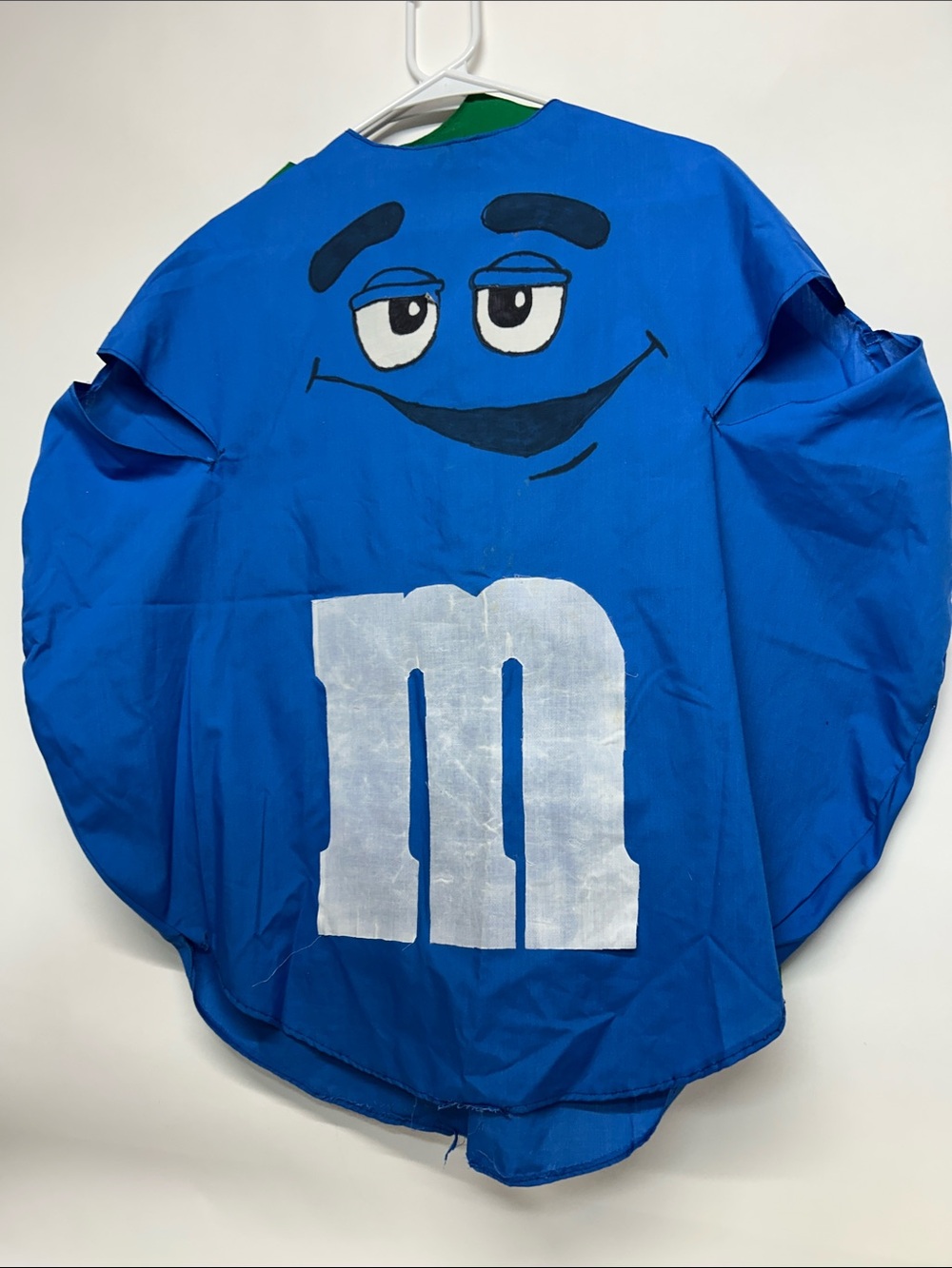 Blue and green couples costume M&M Costume Top with Character Face